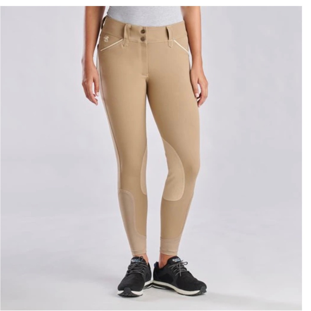 Piper Original Low-Rise Breeches by SmartPak - Knee Patch Women size 22, Navy